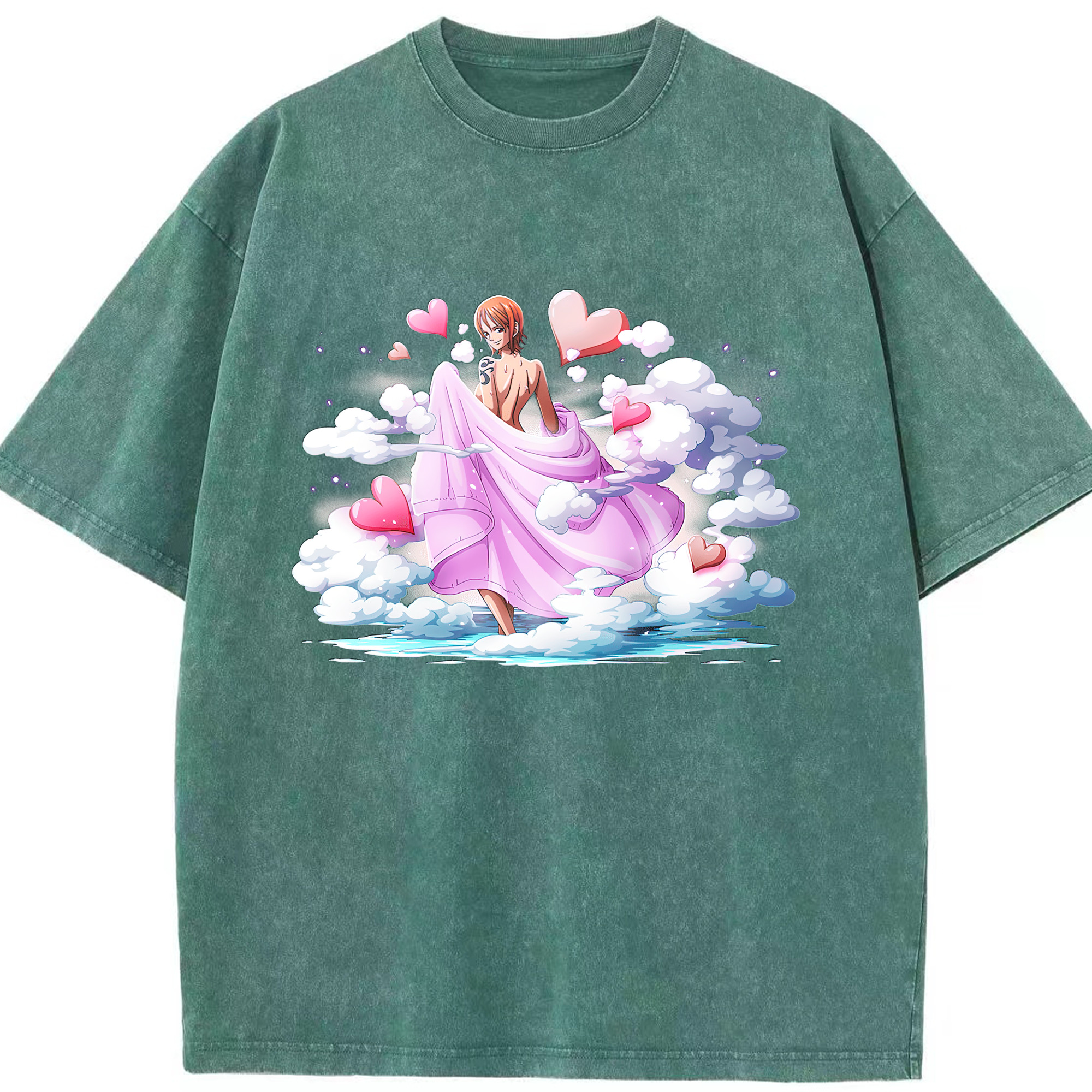 ワンピース ナミ ONE PIECE Nami 綿100% ヴィンテージ風 半袖Tシャツ（フロントプリント）